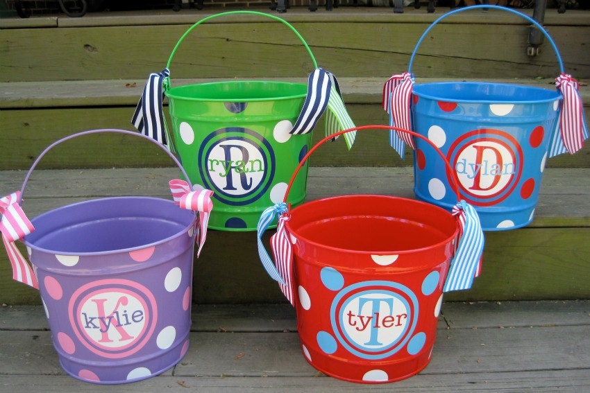 Personalized Easter Bucket 10 QT assorted colors