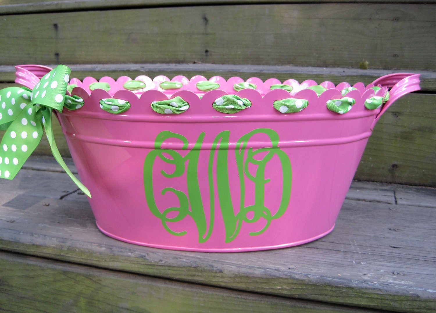 Personalized metal tub/beverage bucket-assorted colors available