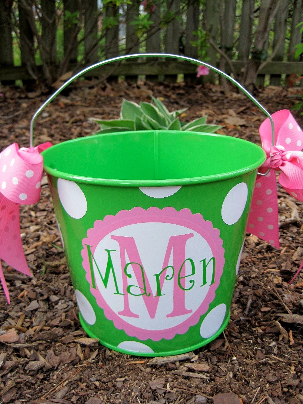 Personalized Easter Bucket assorted colors-5 QT.