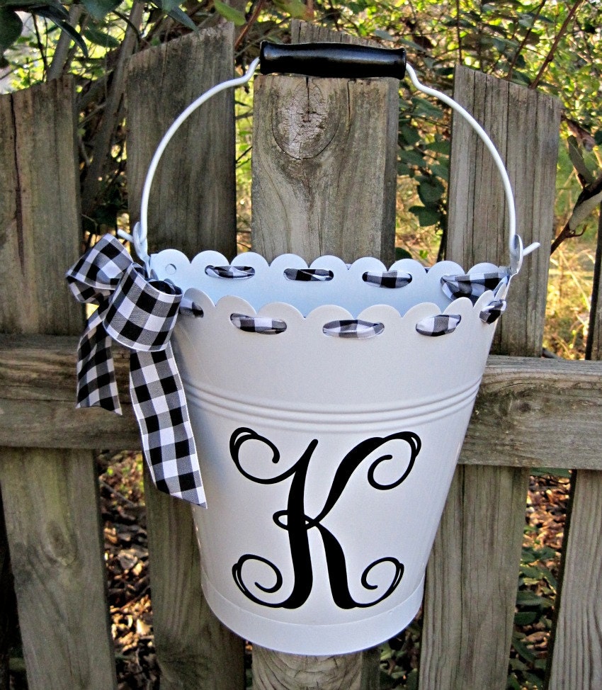 Personalized flower bucket-assorted colors available