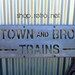 Vintage Metal Subway Sign - Downtown And Brooklyn Trains - Antique New York
