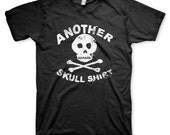 Another Skull Shirt Men's Funny Vintage inspired Retro Black T-shirt in S, M, L, XL