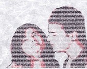 Wedding Vows Song Lyric Custom Word Art Photo Gift on Handmade Paper 8.5x11
