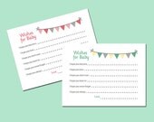 Wishes for Baby, guest cards -- Printable Download