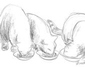 Dinnertime, Digital Print