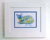 Colorful Kelly, Framed Original Watercolor