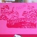 Set of 8 Valentine Linocut Note Cards, Colorful Cats