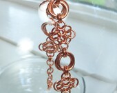 Copper Mobius Flower/Love Knot and Rosettes Bracelet Chainmaille Jewelry