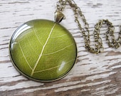 Chartreuse Leaf Necklace