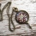 Romantic Plum Queen Annes Lace Vintage Inspired Necklace - Pressed Flower Jewelry