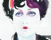 Original Watercolor, Watercolour Fashion Illustration - twentiesink1 - Prada Fall Color.