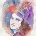 Watercolor Fashion Illustration Print - Marion