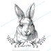 Bunny Rabbit Digital Collage Sheet for Fabric Transfers Papercraft Home Decor Crafts - Printable Image INSTANT DOWNLOAD No.279