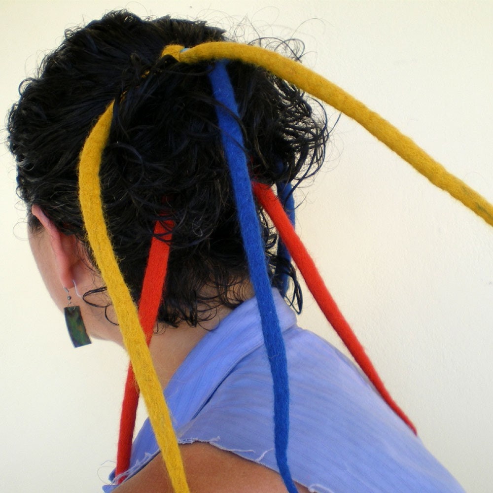 felted hairband -red hot chili peppers-