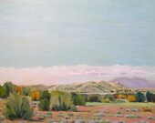 Rugged Homestead- Oil Painting 30x30-  Original, Rustic Landscape Painting