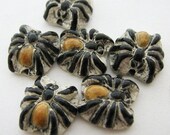 10 Tiny Spider Beads