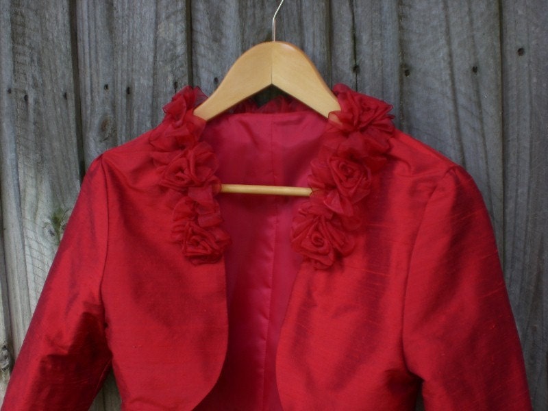 Bolero Jacket - Red Hot Silk Bolero