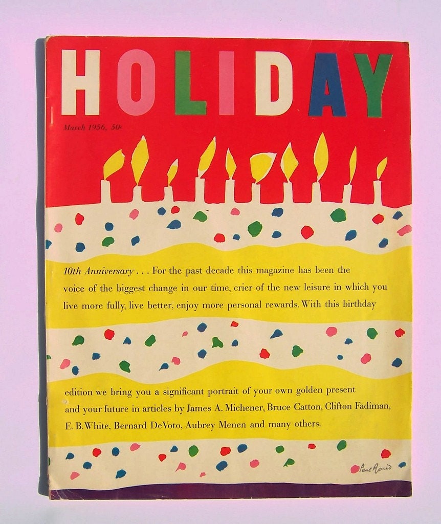 Holiday Magazine - Paul Rand Cover Design - March 1956