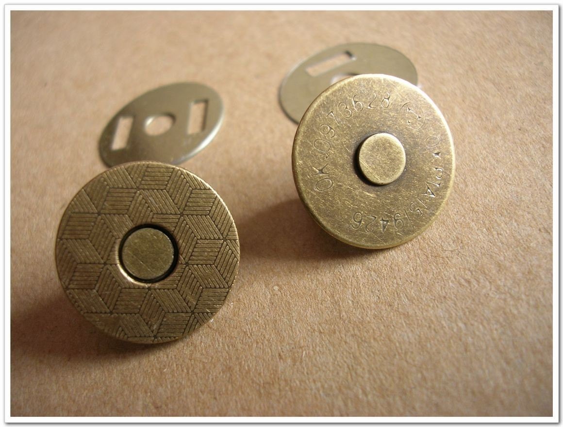 20 sets 18mm brass antique bronze Thin Magnetic Snap Closures Magnetic Fastener