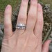 Vintage 1940s White Gold. Diamond. Engagement Ring. Wedding Band. Ships from US. Addy on Etsy.