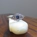 Art Deco Sapphire  and Diamond Ring. Platinum and Yellow Gold. Addy on Etsy