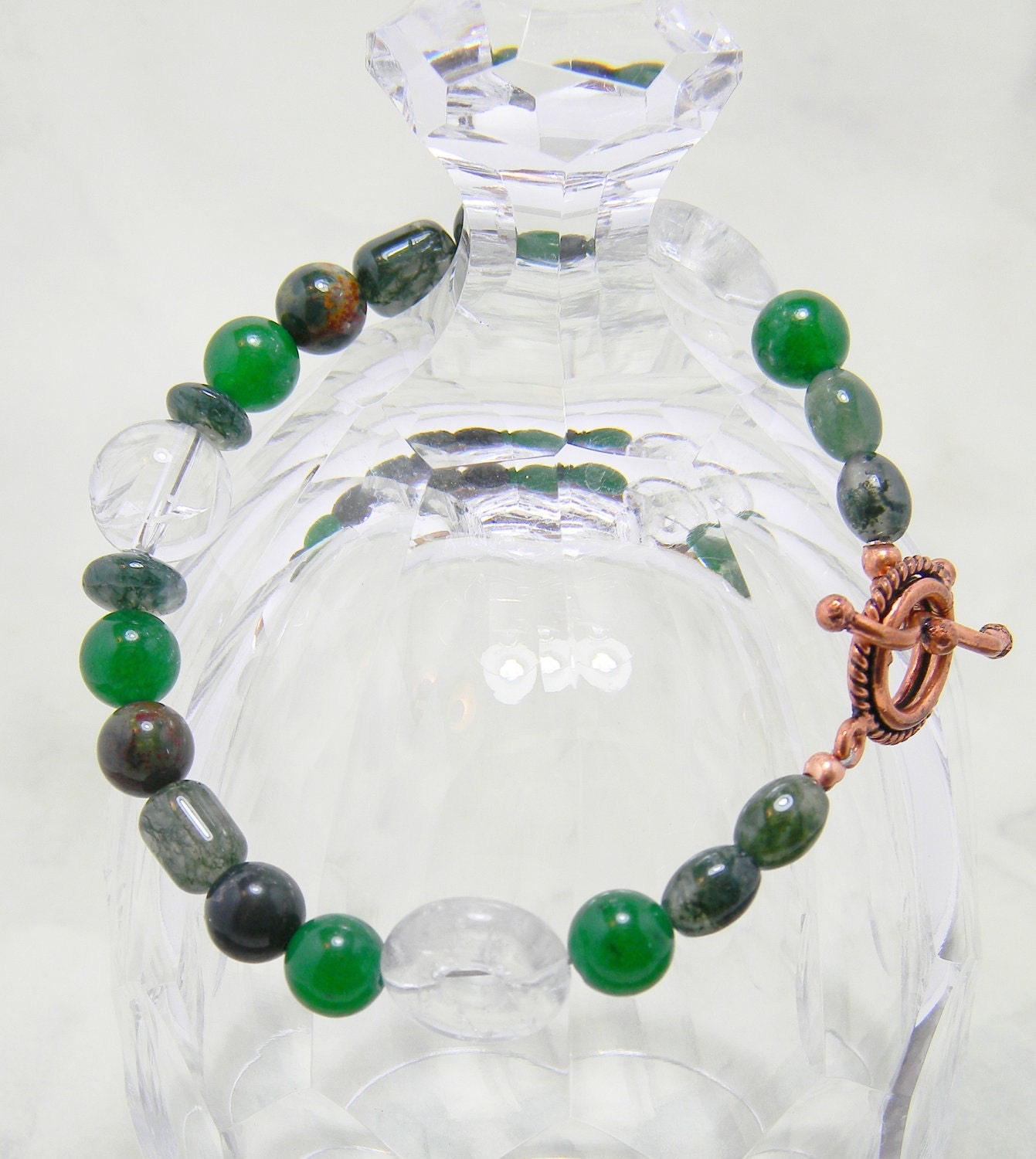 SALE-Unisex-"BALANCE" Bracelet-- Green Color Therapy Heart Chakra Balancing- See Sale Details Below