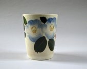 Vintage pottery cup, floral design