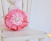 Valentine's Day, Pink, flower, lace, headband, babies, toddlers, little girls, photo prop, photography, weddings
