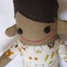 Optimistic Oscar - Handmade Boy Doll in Olive Green and Woodland print