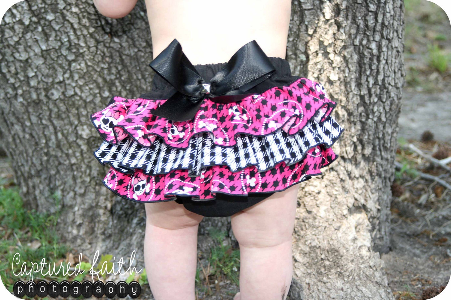 GIRLS Punk Princess Ruffled Bottom Bloomer 2t, 3t, 4t