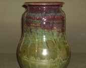 Curvy Green/Raspberry Vase