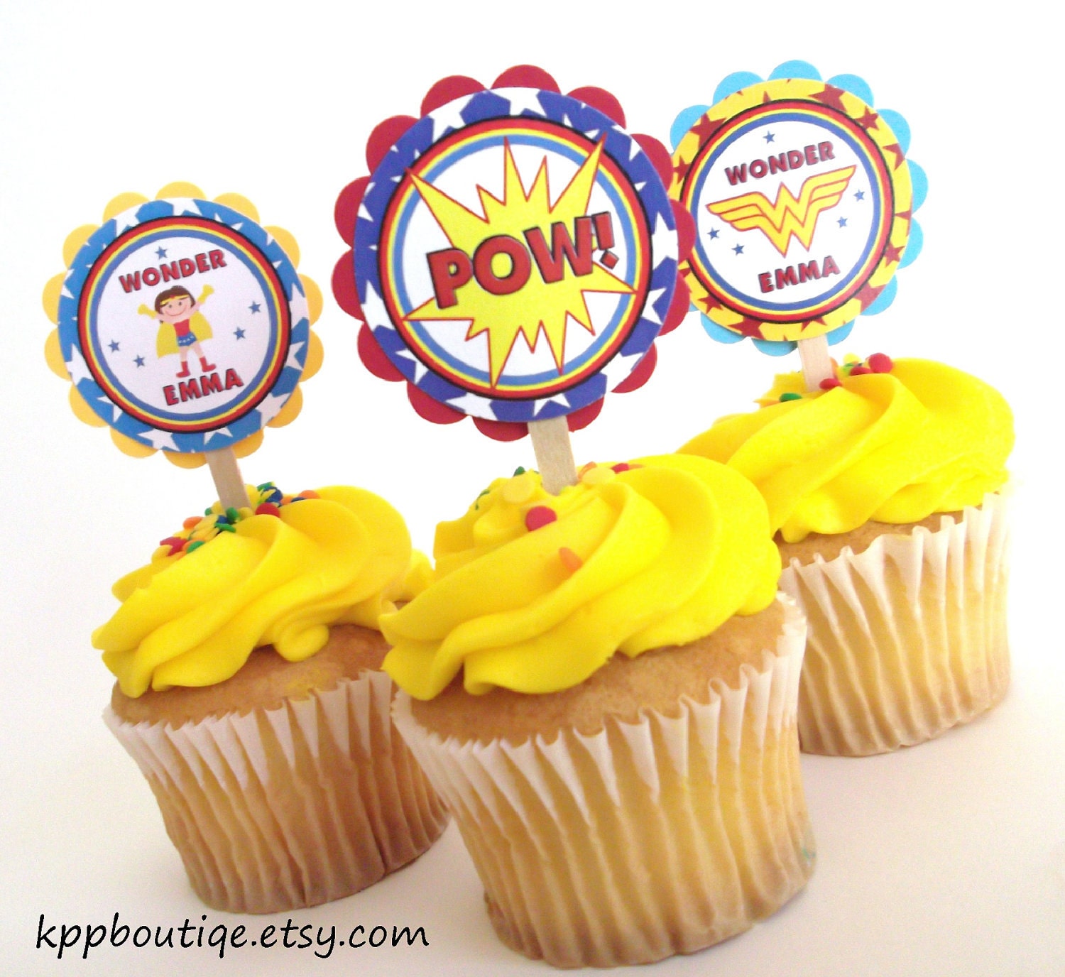 Wonder Woman Cupcake Toppers