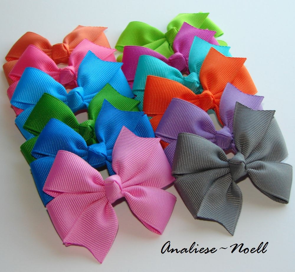 Pinwheel Hair Bows (Medium) --You Pick 12 Colors--