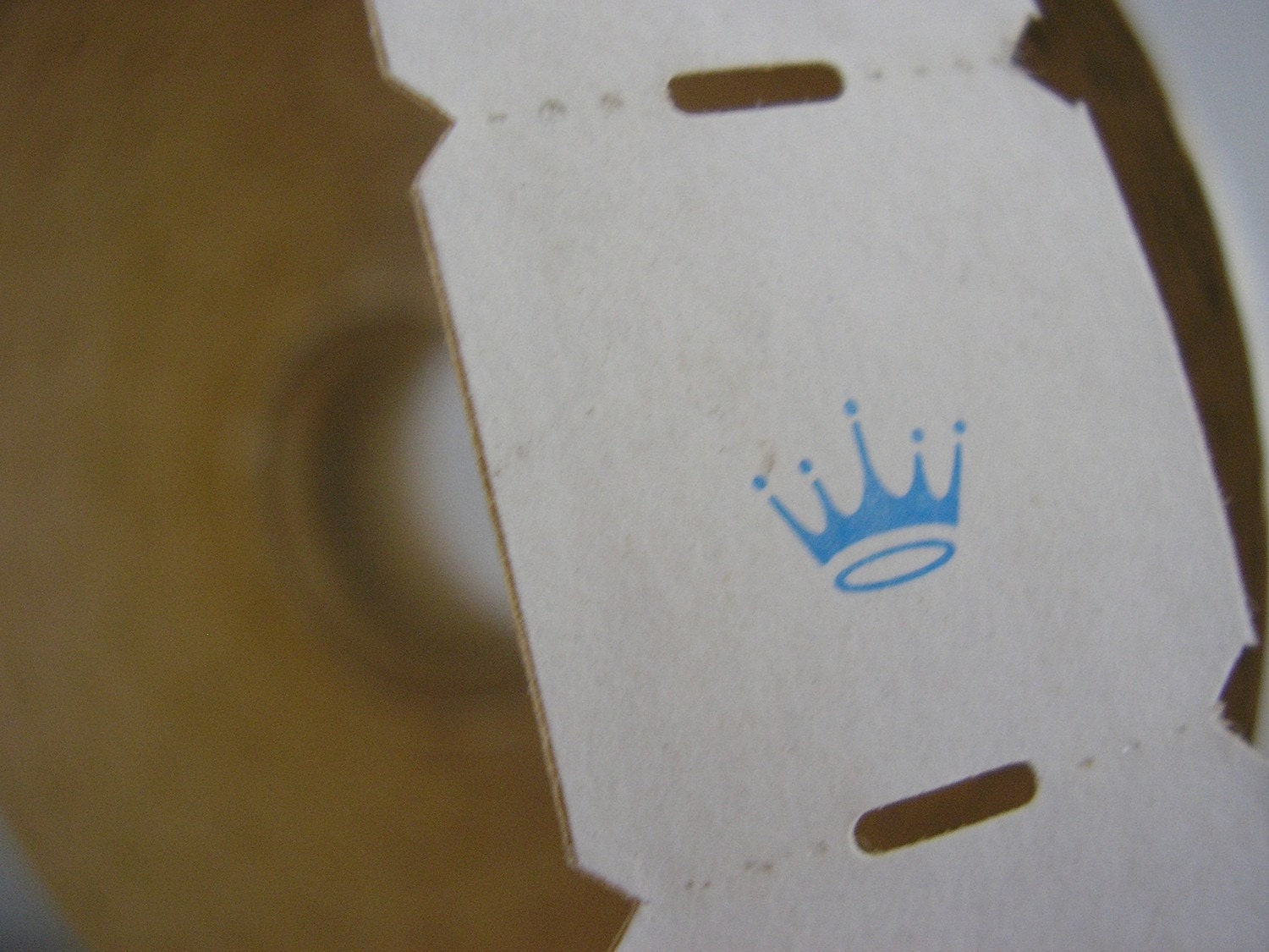 Roll of Coronet Labels - Vintage Paper Stickers - Crown Pattern