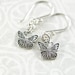 Butterfly Earrings Sterling Silver Butterfly Earrings Butterfly Charm Earrings Silver Filigree Butterfly