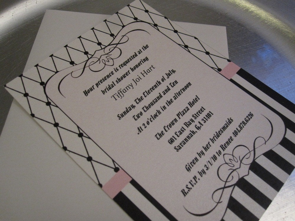 Fancy Bridal Shower Invitation (Set of 25)