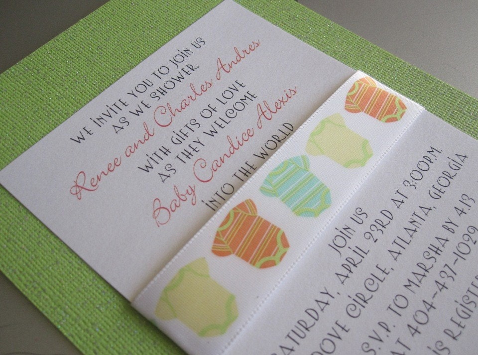 Onesie- Baby Shower Invitation (Set of 20)