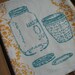 Block Printed Organic Cotton Mason Jar Towel