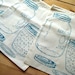 Set of 3 Screen Printed Reusable Organic Cotton Mason Jar Produce Bags