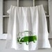 Screen Printed Organic Cotton VW Flour Sack Tea Towel - Eco Friendly Hand Towel