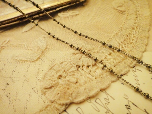 200cm Delicacy Antique Brass Chain With Tiny Balls