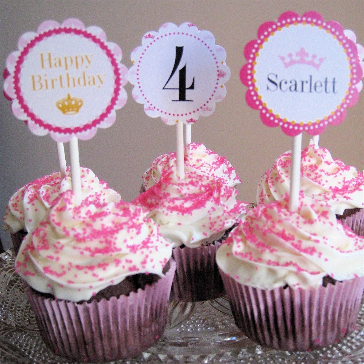 Pretty Princess Party - Printable Cupcake Toppers/Labels/Favor and Gift Tags by Flair Designery Il_170x135