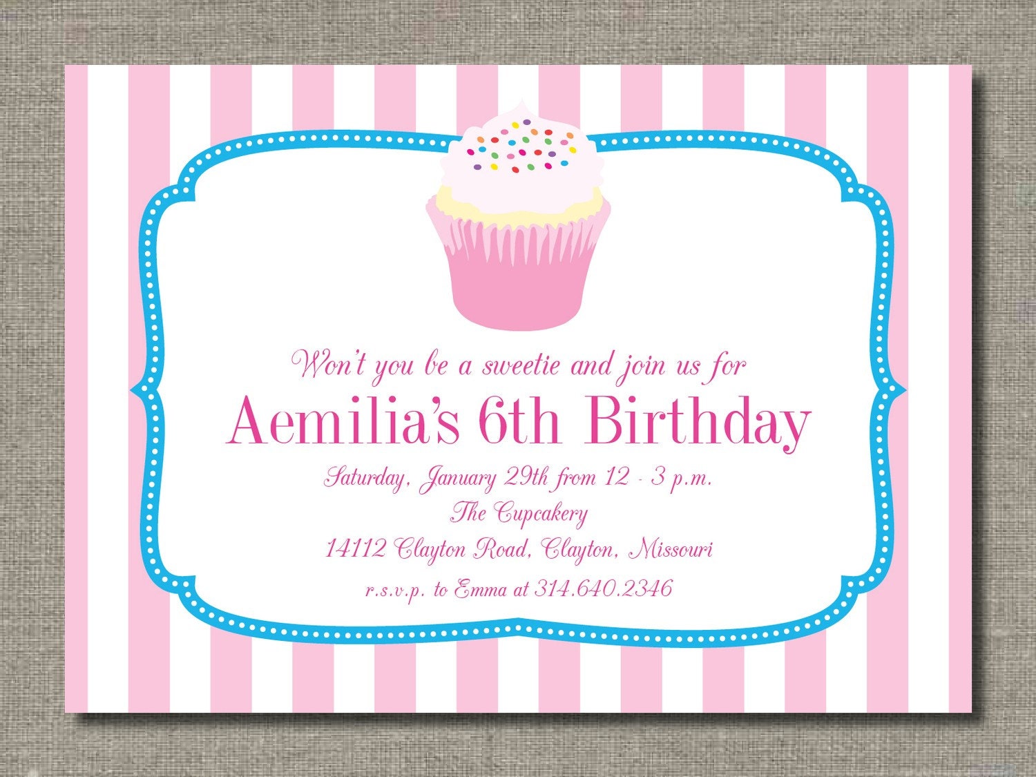 PRINTABLE INVITATION - Cupcake Party - DIY Party Collection Il_170x135