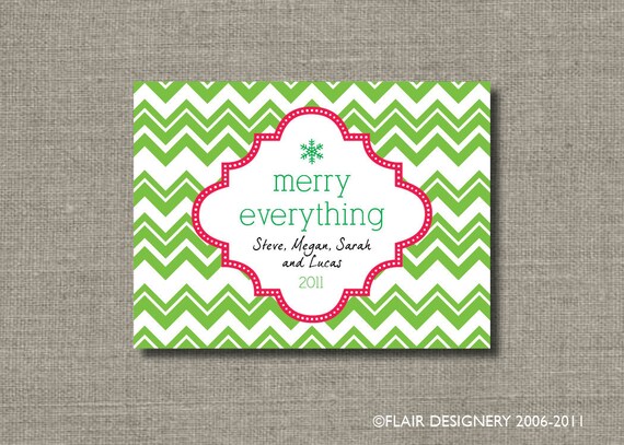 Personalized Chevron Love Holiday Sticker or Gift Tag - Set of 24 by Flair Designery Il_570xn