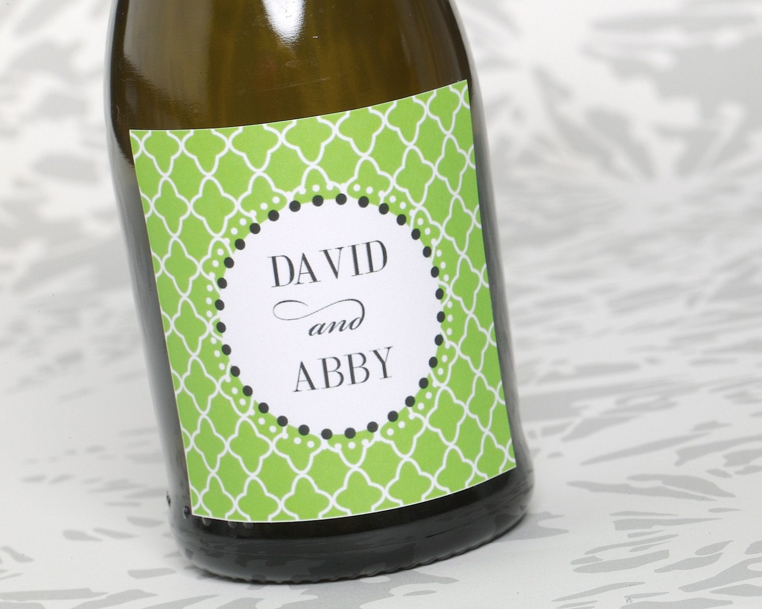 Printable Personalized Mini-Champagne or Wine Bottle Labels by Flair Designery