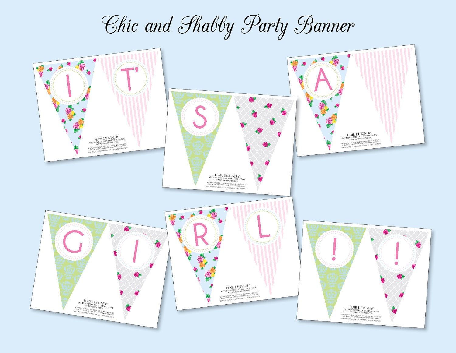 Chic and Shabby - Full Printable Collection ON SALE - As Seen On Amy Atlas