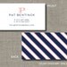 Hampton Stripe Calling Cards, Call Me Cards, Business Cards - Set of 100