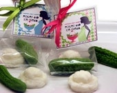 Set of 10 Pickles and Ice Cream Soap Baby Shower Party Favors Includes Customized Tags