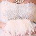 2013 NEW Larger STARLET Feather and Rhinestone Bridal Clutch Purse
