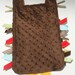 Woodland OWL Ribbon Tag Baby Blanket in Alexander Henry Mocca Print and Chocolate Brown Minky Blankie Lovey Lovie Baby Gift